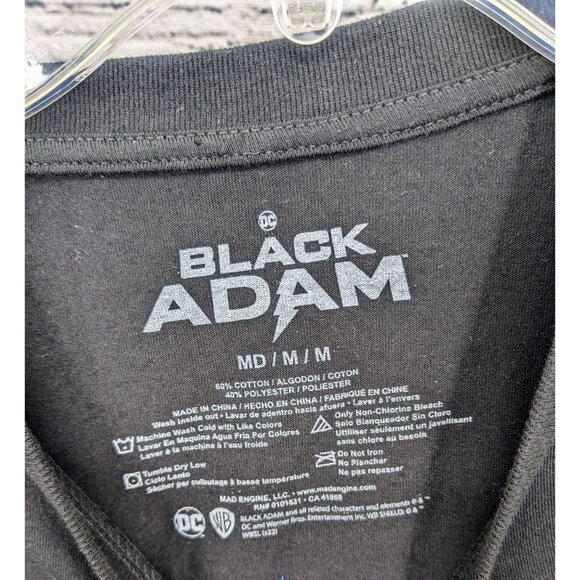 Black Adam T Shirt Adult Size M  DC Comics Graphic Print Superhero Movie Cosplay - Picture 4 of 6